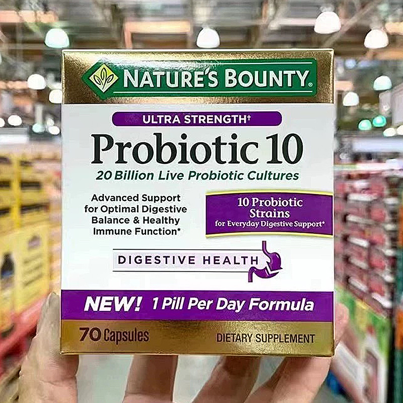 美国直邮 Natures Bounty自然之宝Probiotic10成人益生菌胶囊70粒