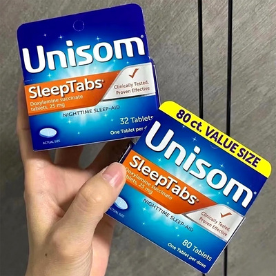 美国直邮Unisom琥珀酸多西拉敏助眠片失眠孕期呕吐恶心孕反止吐1