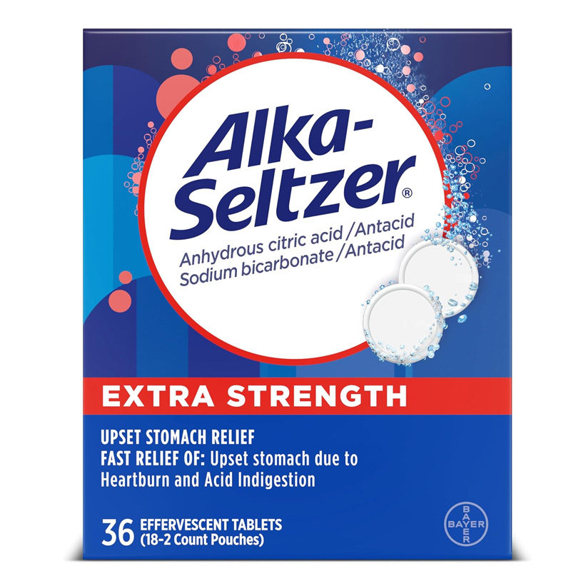 美国直邮拜耳Alka-Seltzer泡腾片 胃灼热胃酸反流烧心逆流胃痛药1