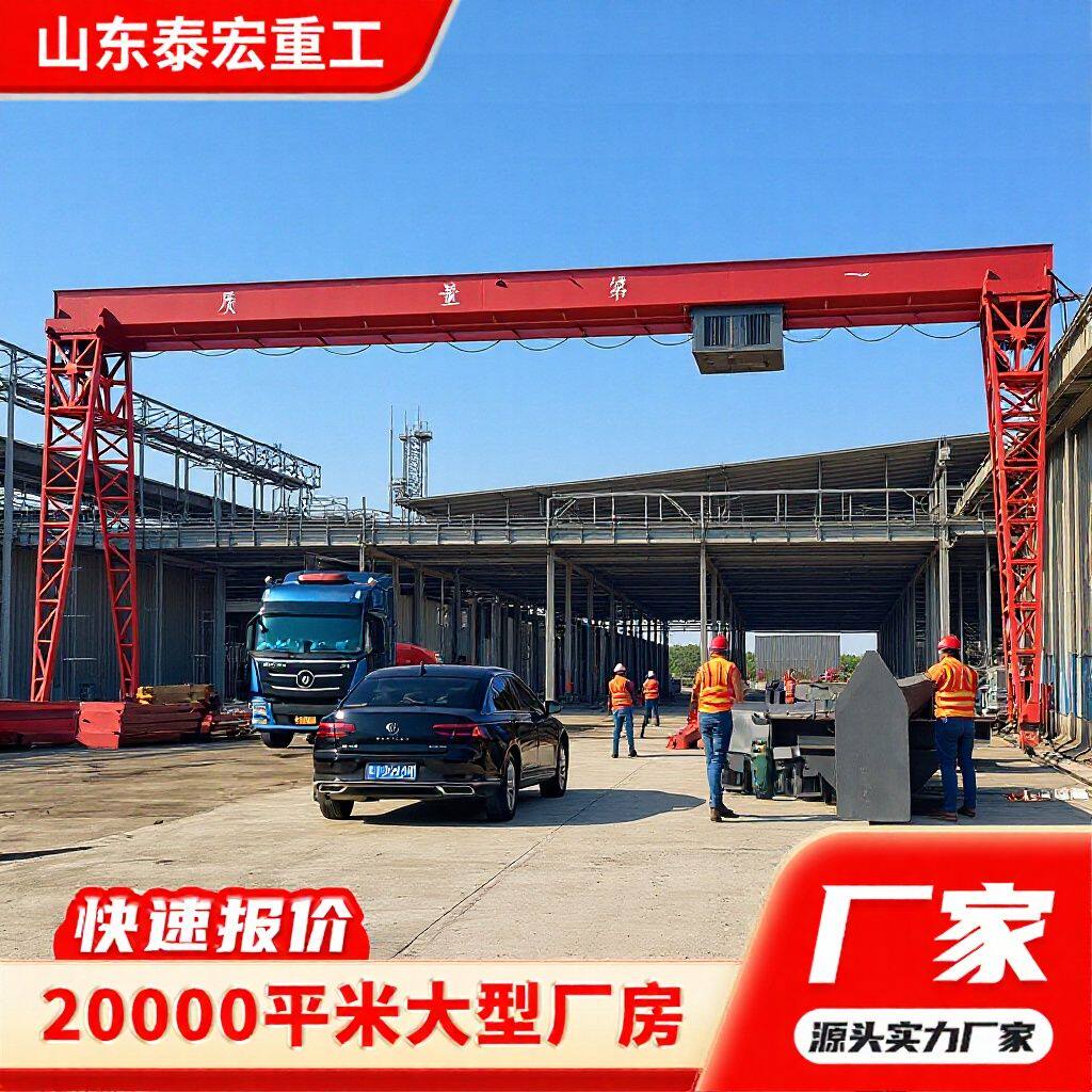 5吨龙门吊门式起重机10吨单梁龙门吊无线遥控全包箱地轨式龙门吊