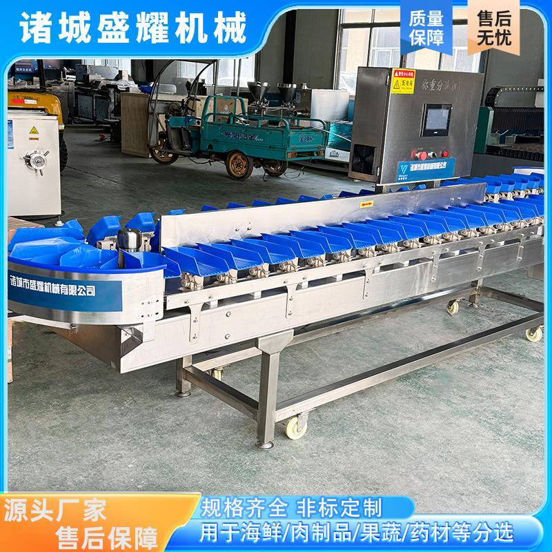 小黄鱼重量分选机 6级梅子鱼智能分鱼机 甲鱼鲍鱼称重分拣机盛耀