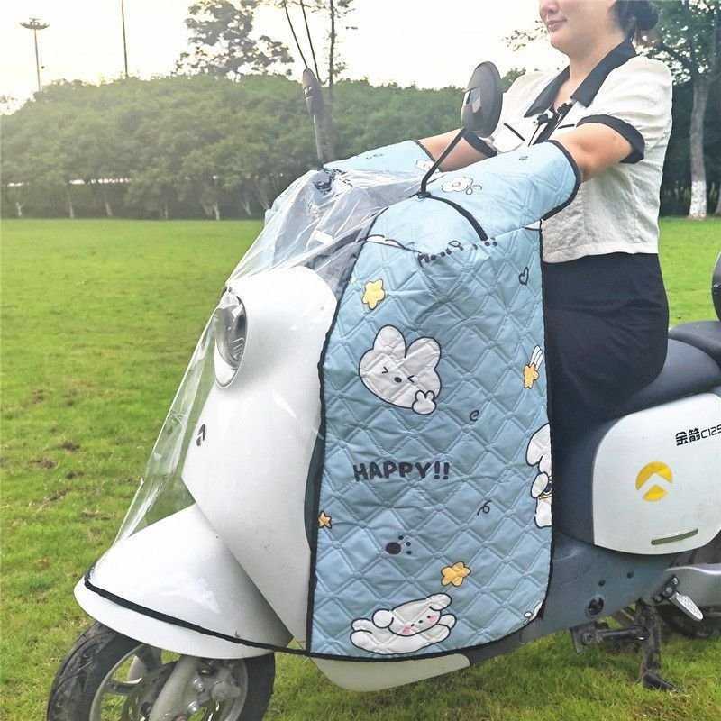 电动车挡风被外卖专用骑手分体式