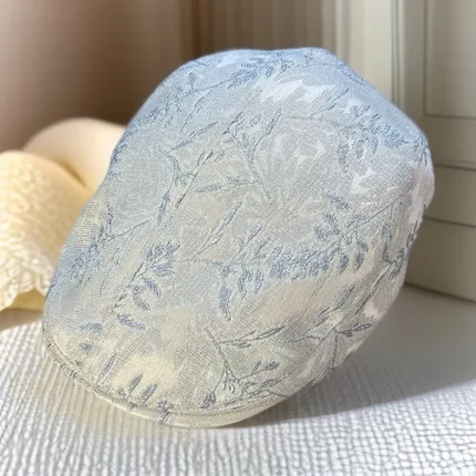 春夏季前进帽鸭舌帽贝雷帽刺绣帽子透气复古球帽休闲女士画家帽