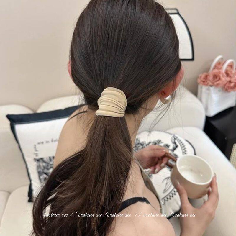 高弹力无缝超宽面膜肌头绳好看新款高马尾发绳皮筋女扎头发圈头饰