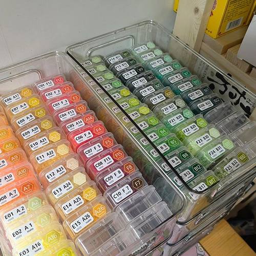 珠子收纳盒套装米珠方形透明