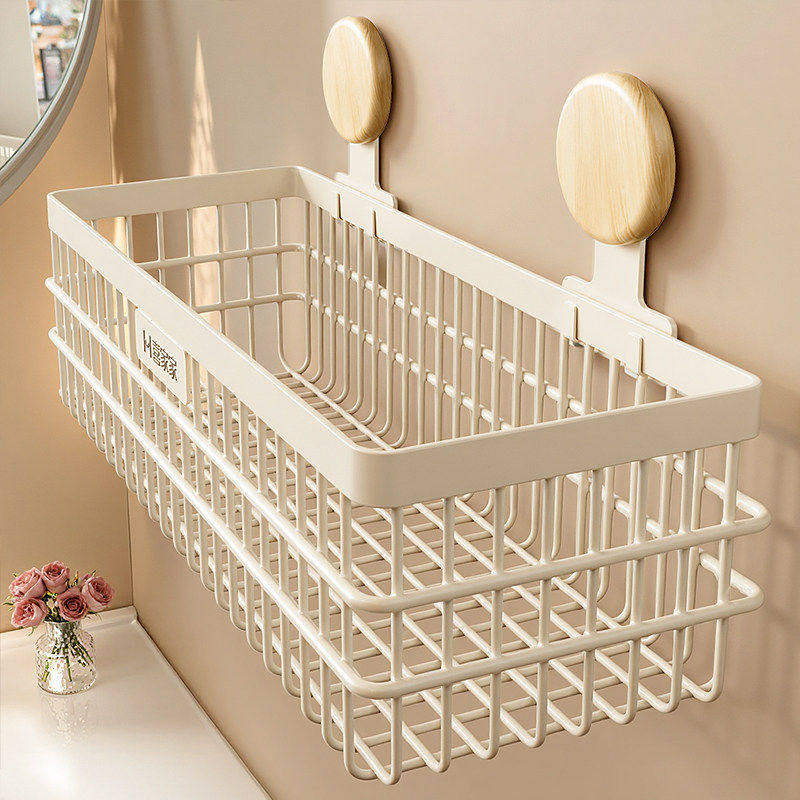 卫生间置物架洗手台免打孔壁挂式厕所洗漱台墙上收纳架浴室收纳篮,家庭/个人清洁工具,浴室角架/置物架,淘宝优惠券,粉丝福利购,淘宝优惠卷