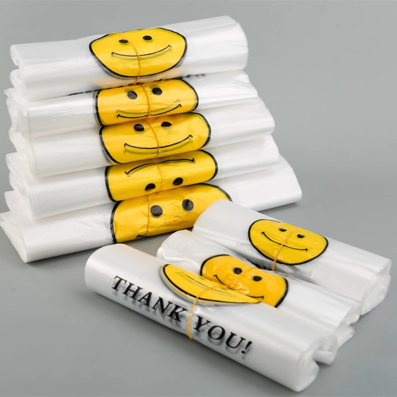 笑脸塑料袋一次性拍10捆发500个