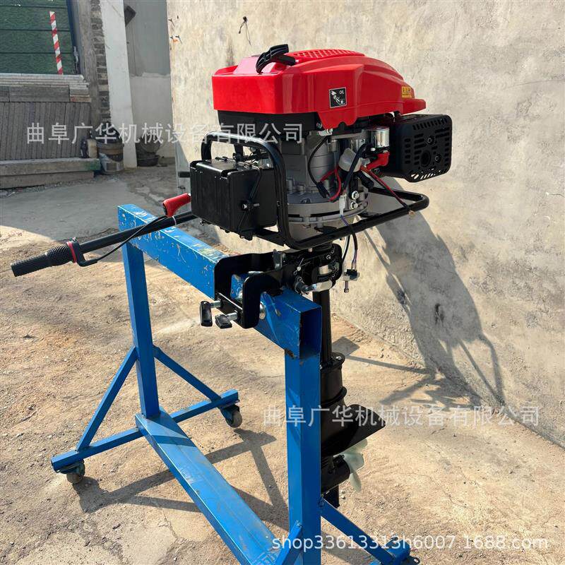 汽油四冲程挂浆机 水冷推进器 带倒挡船尾直杆船外机