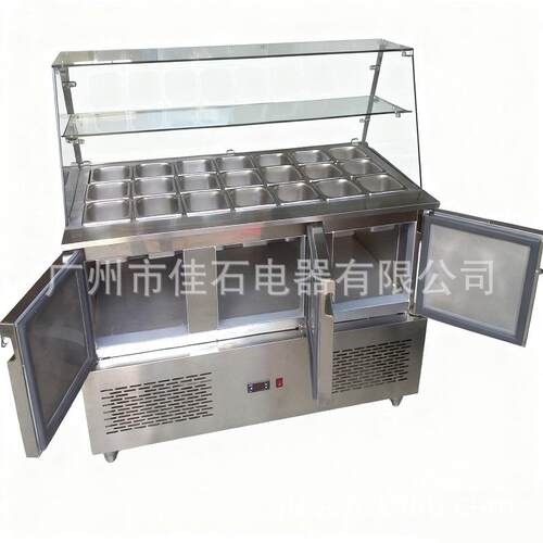 厂家供应 水果甜品冷藏柜 110V Salad Cooler 抓码柜 沙拉展示柜