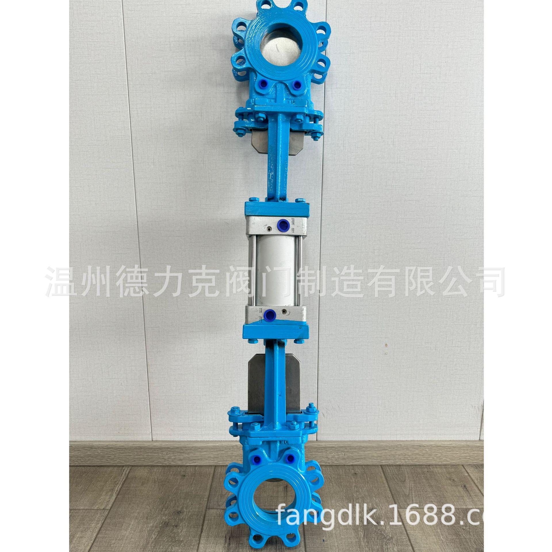供应非标双向气动刀闸阀 双开插板阀 气动开关刀型闸阀碳钢体