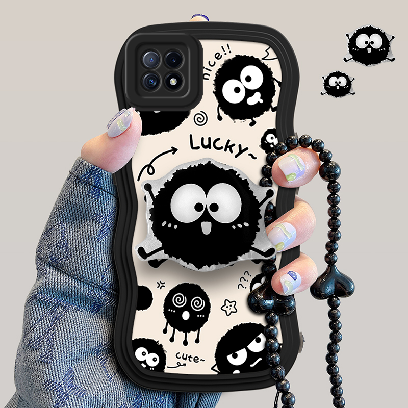 OPPO A72手机壳oppoa72保护套PDYT20新品PDYM20女款0pp0 a72全包0ppa72防摔popo硅胶软外壳poop波浪边小煤球