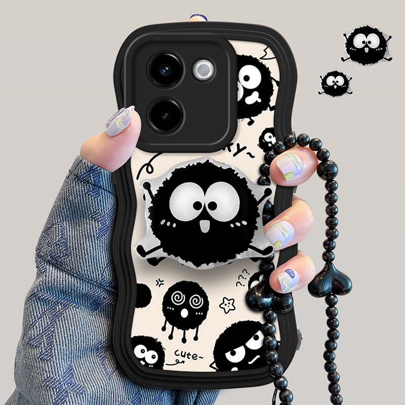 vivo y200手机壳vivoy200保护套V2343A新品v ivo丫200女款vlvl y2oo全包防摔vivi硅胶软外壳vovo波浪边小煤球