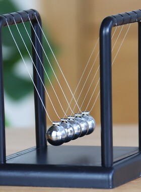 创意牛顿a摆球办公桌办公室家居撞球弹力碰碰球物理能量守恒计步