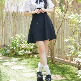 日系披肩夏季斗篷可拆两A用拼接翻领两件套气质连衣裙