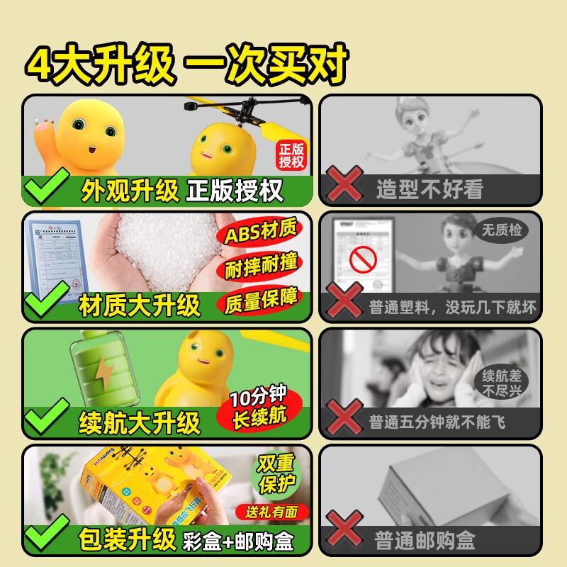 奶龙感应a飞行器遥控飞机电动悬浮耐摔玩具男孩儿童生日礼物网红