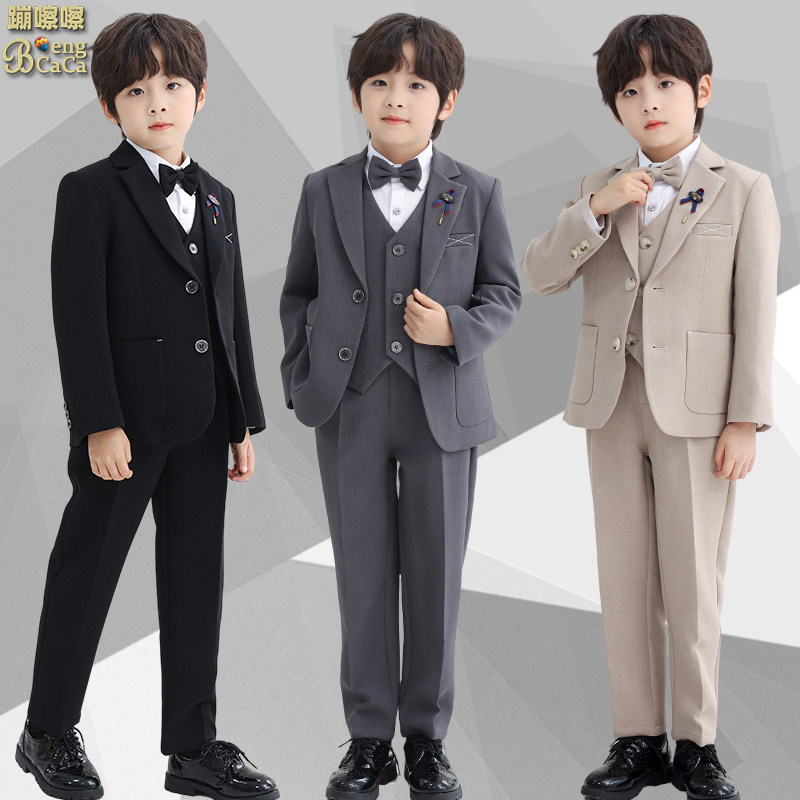 男童礼服套装主持人n钢琴演出服儿童走秀比赛西装花童婚礼帅气西