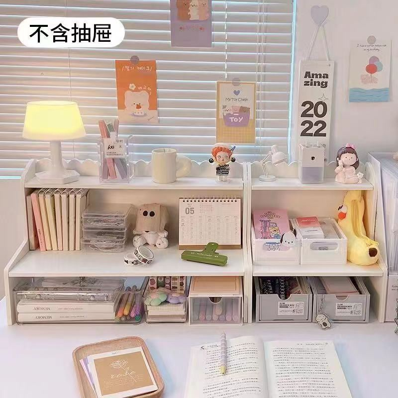 桌面双层置物架学生宿舍增高简约化妆品整理办公室宿舍收纳ins