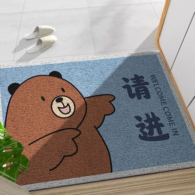 卡通丝圈进门入户门垫家用玄关蹭土脚垫卫生间门口可裁剪垫子定制
