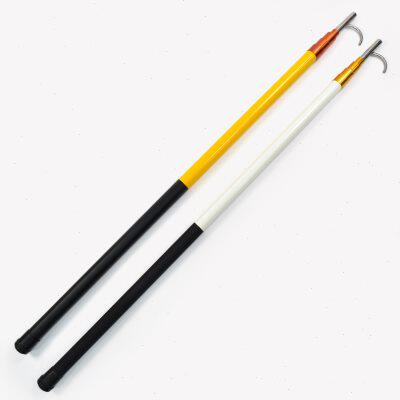 厂家亚斯安游泳池救生钩水上救援玻璃钢伸缩杆不锈钢打捞钩救生员