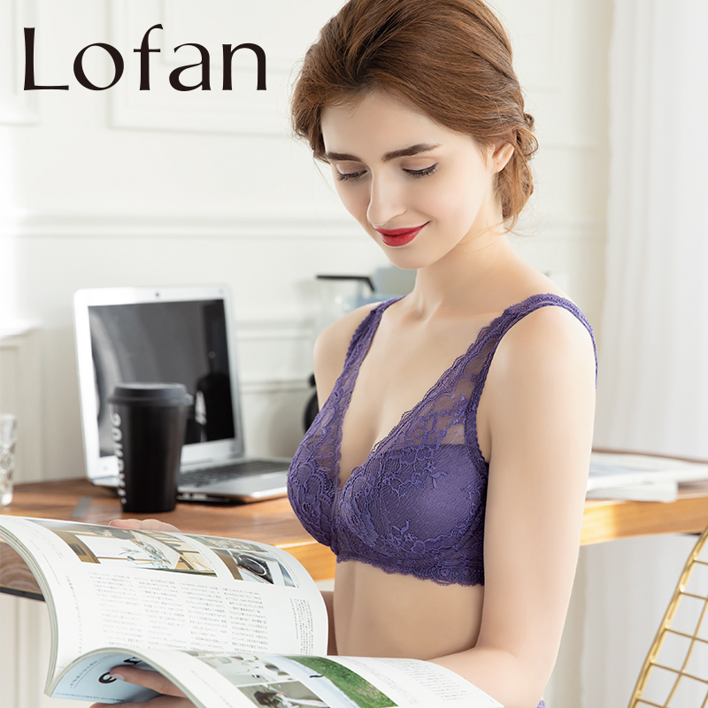 Lofan全罩杯Q棉薄款文胸调整型