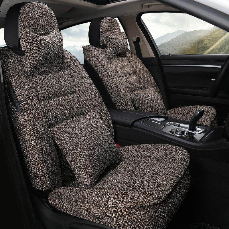 福特新福克斯蒙迪欧金牛座福睿斯翼虎全包坐垫四季亚麻汽车座椅套