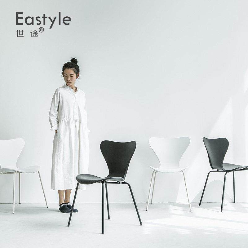 北欧轻奢餐椅家用餐厅简约靠背创意洽谈办公椅网红工业风塑料凳子,住宅家具,餐椅,淘宝优惠券,粉丝福利购,淘宝优惠卷