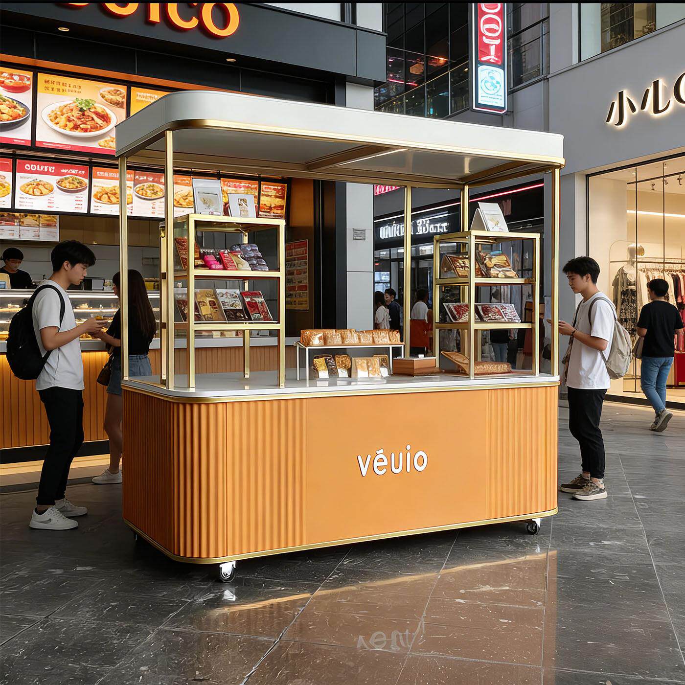 商业街夜市摆摊小吃推车集市现移动餐车户外商用奶茶咖啡车摊位车