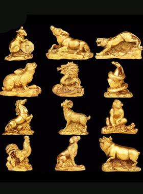 朱炳仁铜十二生肖摆件12属相全套铜狗鼠牛鸡蛇马虎兔龙羊猴猪装饰