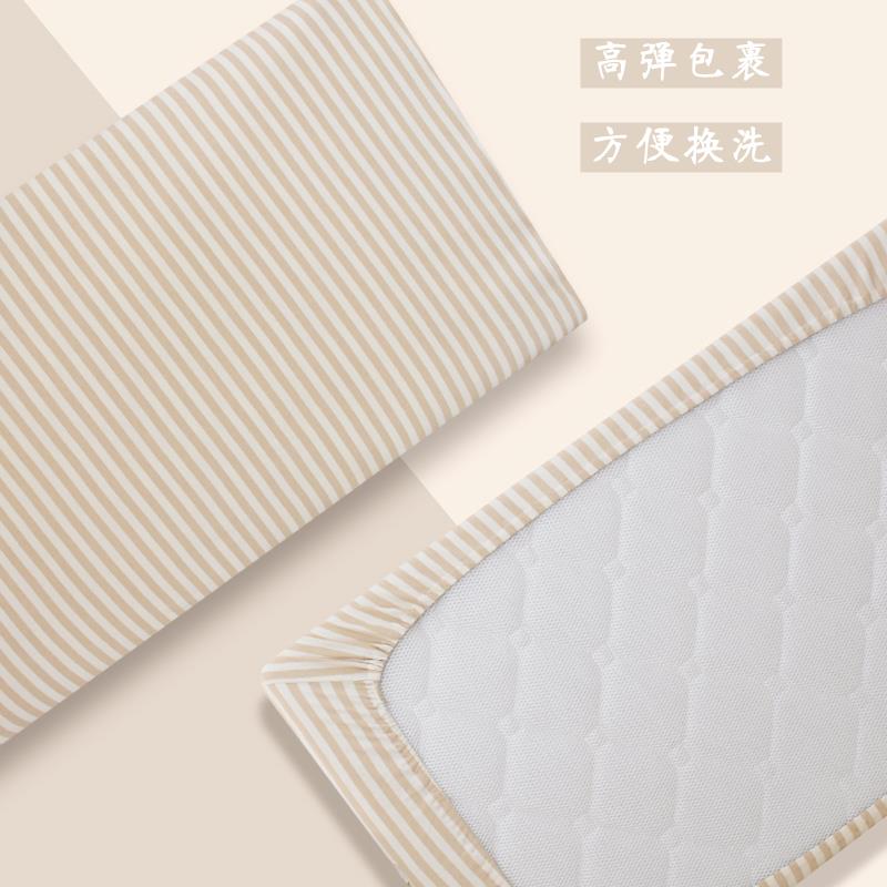 婴儿纯棉床包新生儿加厚全棉针织床单有机彩棉宝宝床垫罩定制春秋