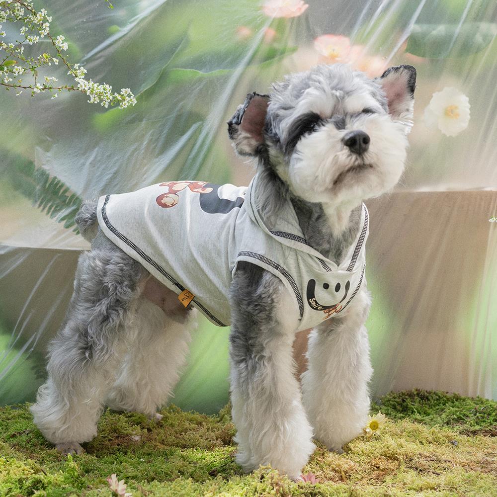个性狗狗衣服宠物背心连帽衫夏季薄款防晒小型犬猫咪雪纳瑞衣服潮