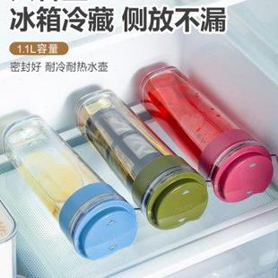 凉水杯耐热防爆茶壶果汁扎壶 冷水壶日本进口1.1L耐高温家用日式