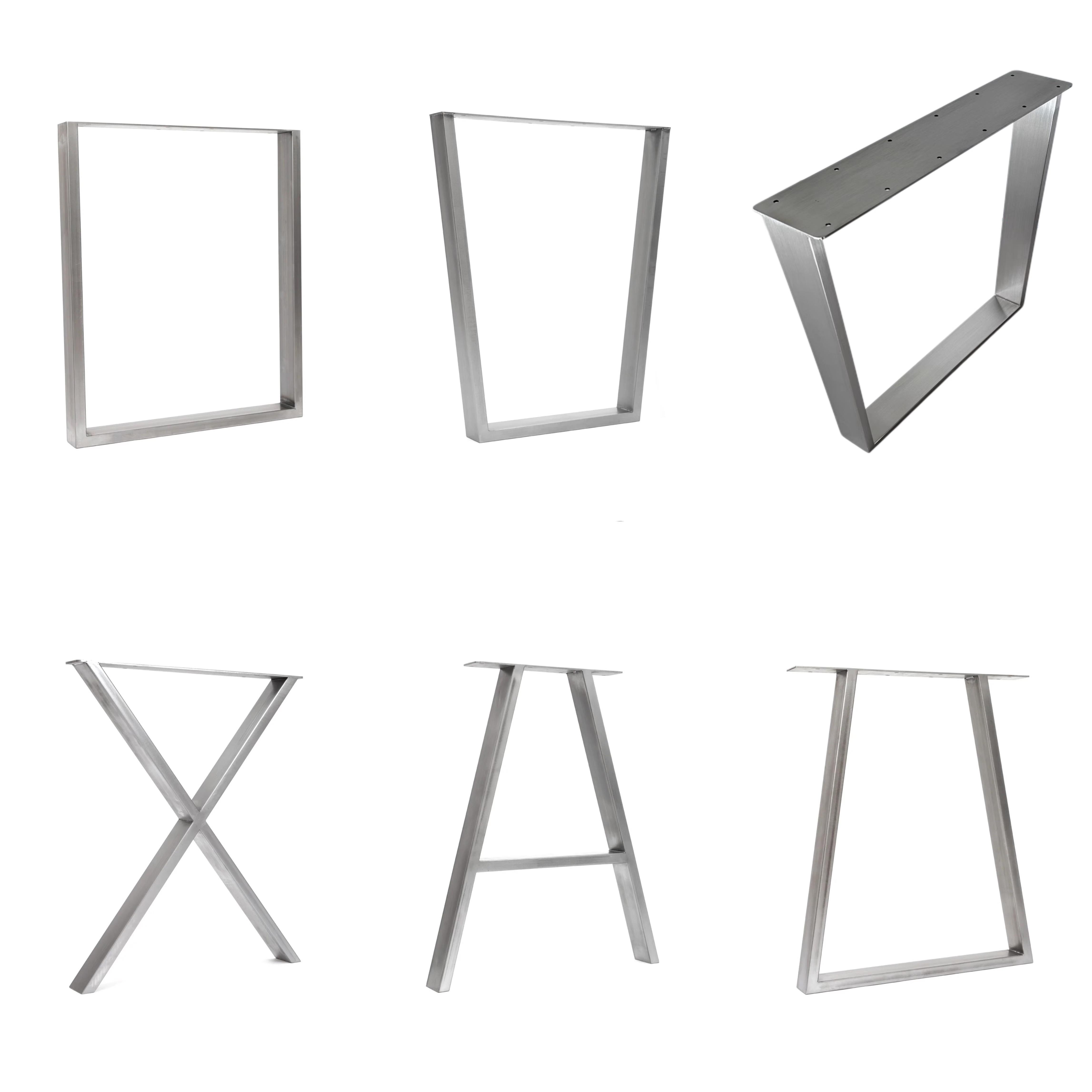 不锈钢桌腿吧台餐桌桌脚实木大板支撑架书桌桌脚电脑桌腿办公桌架