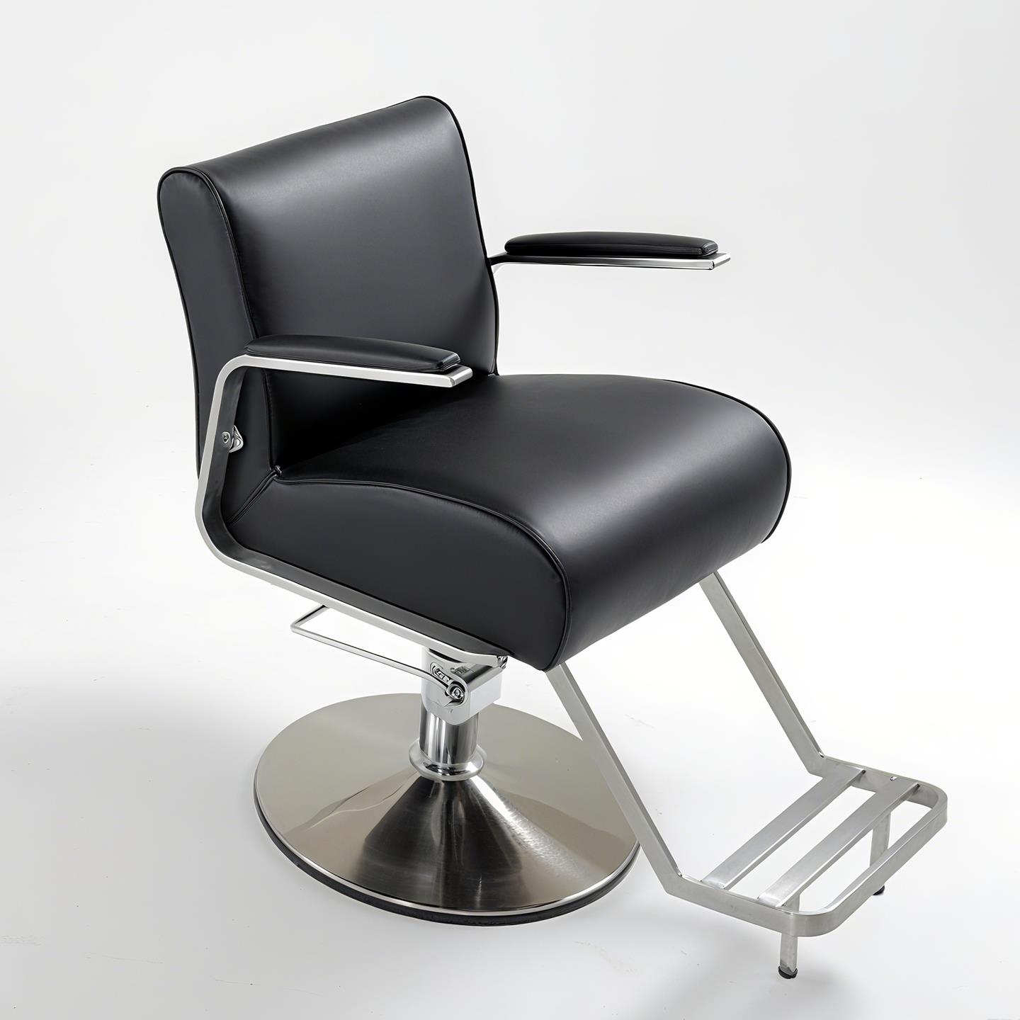 新发廊特别烫发染色区椅子沙发美发弹簧椅新潮理发店理发凳简单时