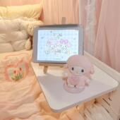 宿舍床上桌上下铺电脑桌悬空侧边懒人书桌可折叠免安装 学生学习桌