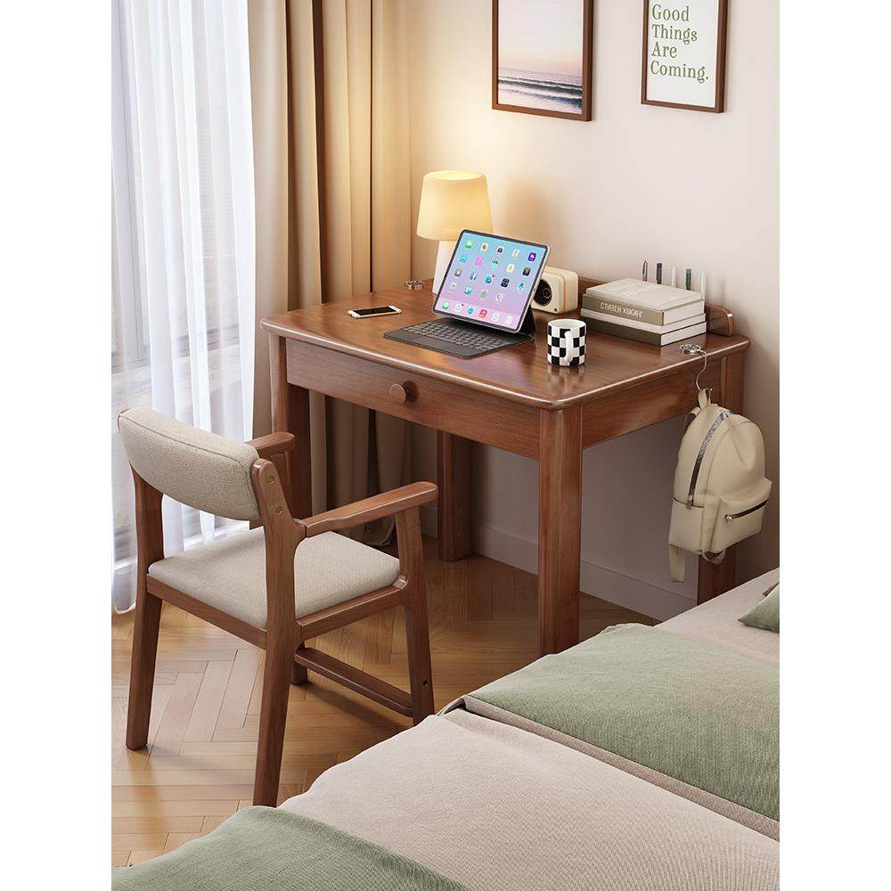 小公寓实木书桌90长家庭学生学习桌70厘米床头柜卧室小尺寸电脑桌