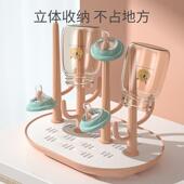 婴儿奶瓶沥水架晾干水杯晾放奶嘴奶瓶防尘架子收纳奶瓶干燥置物架