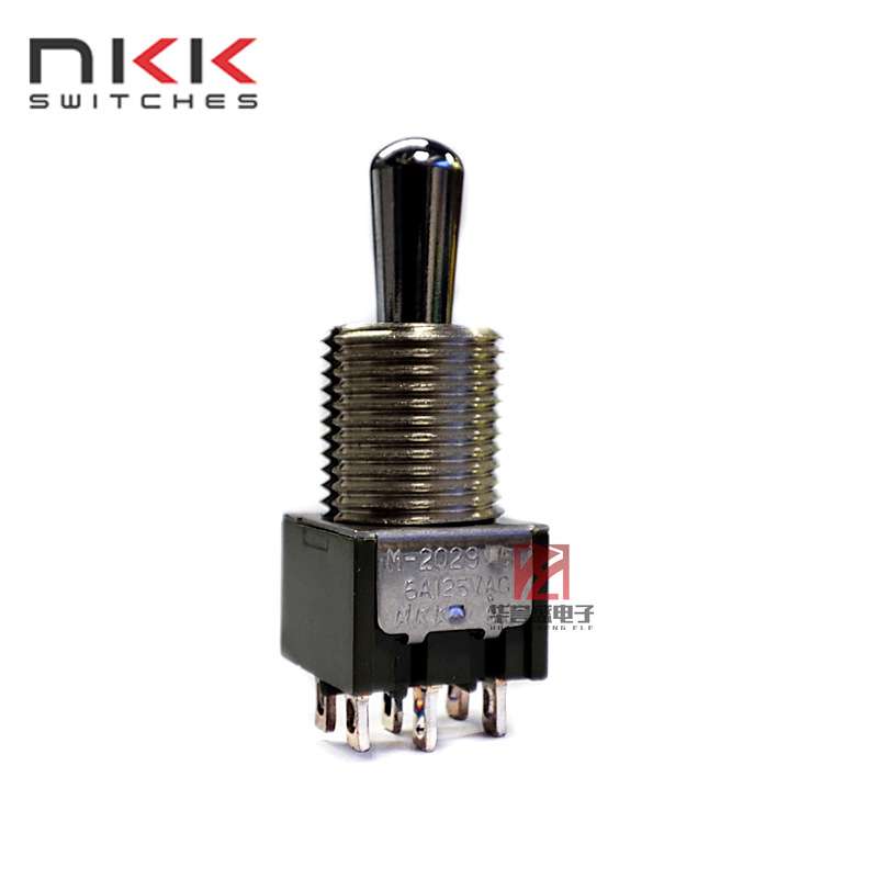 日本NKK M2029BB1W01 M-2029L/B 摇臂开关 6脚3档 ON OFF (ON)