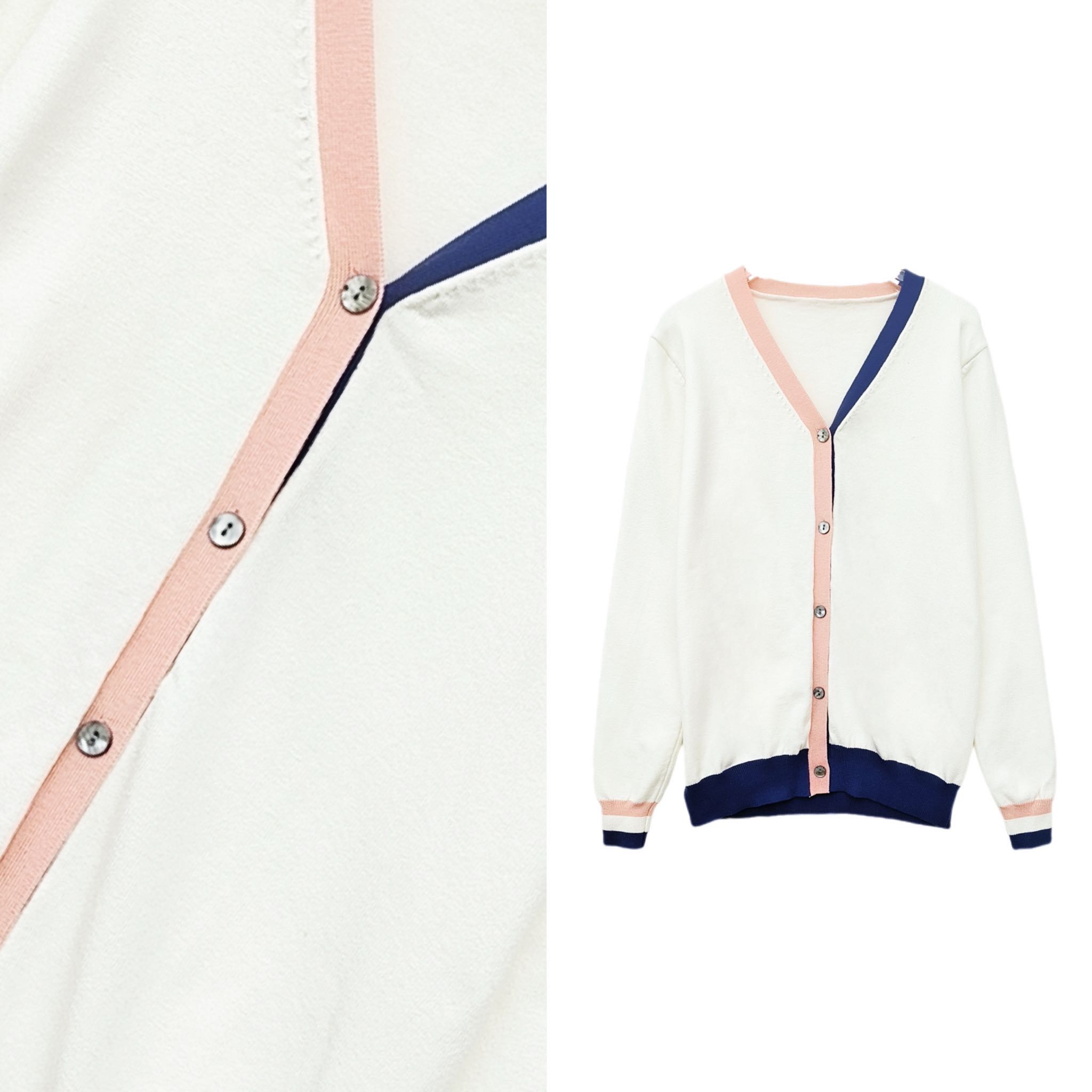 【小四专享】拼接针织开衫