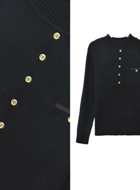 【小四专享】排扣加绒打底上衣百搭一体绒1225