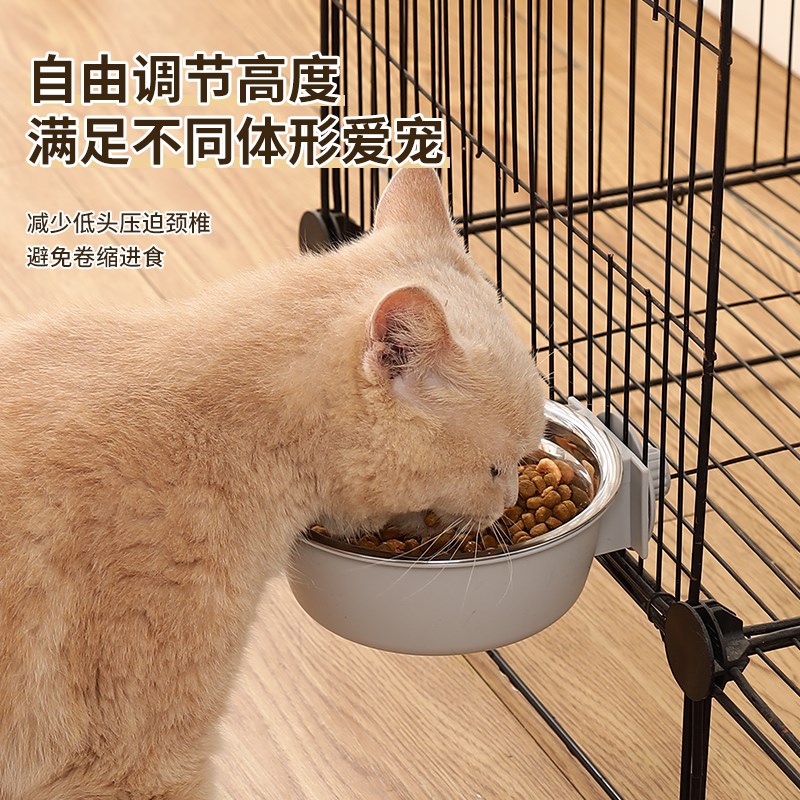 猫咪挂式饮水机喂j食器狗狗自动喝水器悬挂笼子碗食盆兔子宠物用