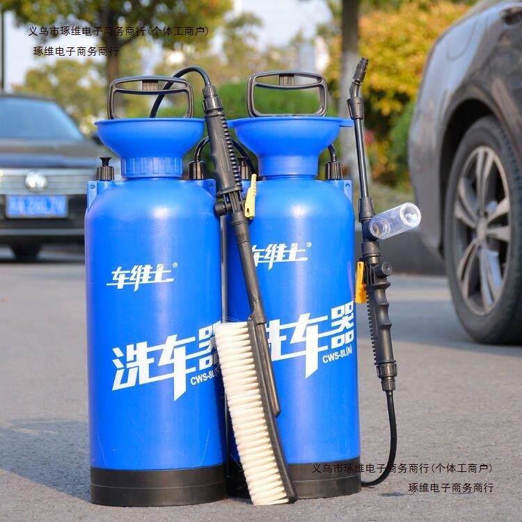 工具洗车高压擦洗车泵多功能手动水枪车车刷便携式洗车机包邮