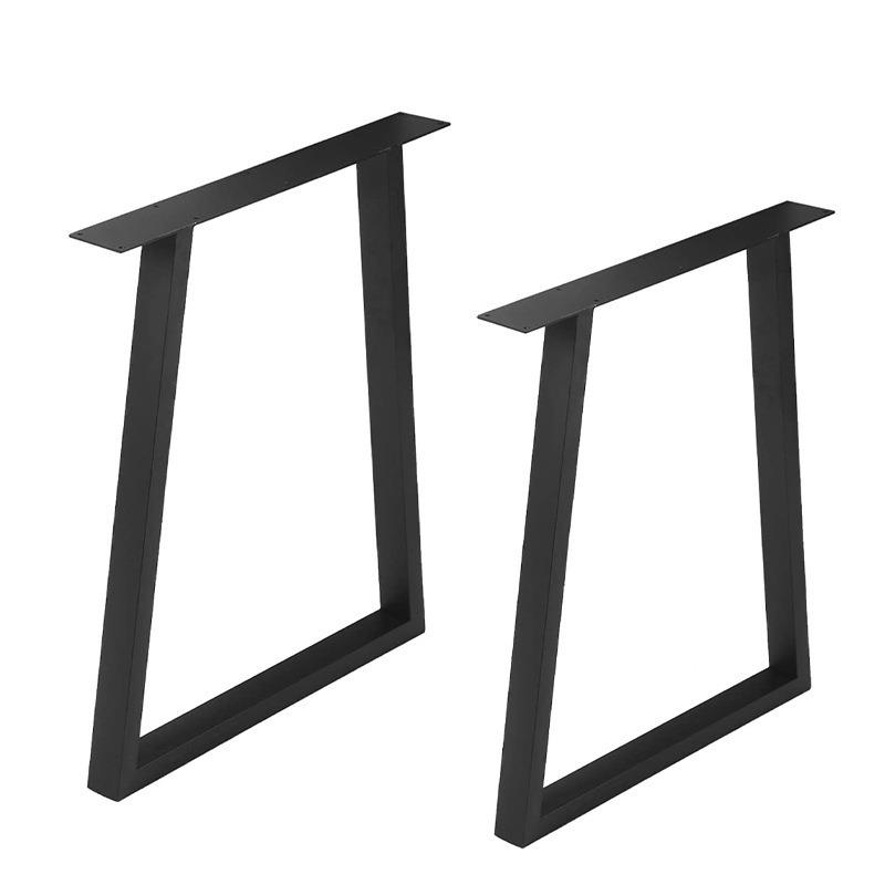 外贸3*5管黑色铁艺桌脚餐桌办公桌金属桌子腿餐厅吧台岩板桌支架