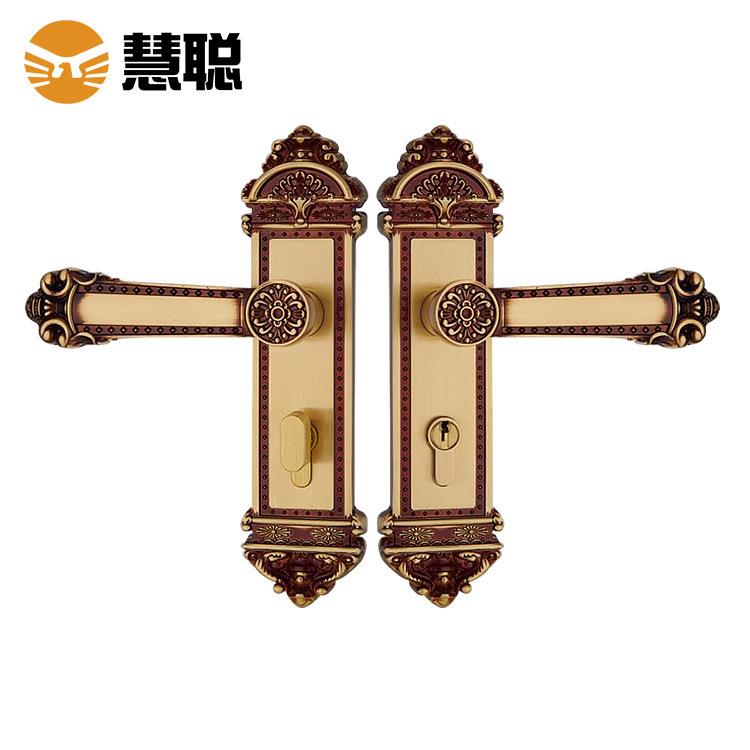 慧聪HC8690欧式纯铜室内门锁全铜家用静音房间欧式家通用门把手