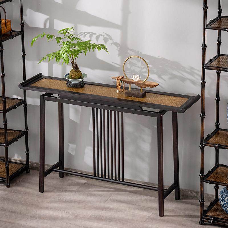 新中式玄关架客厅条案端景台仿古简约小案几供桌门厅柜靠墙窄条桌