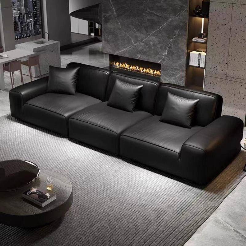 大黑牛沙发意式简约客厅真皮豆腐块直排乳胶休息公寓出租直发直销