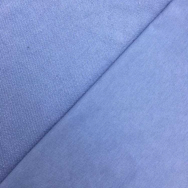 直销新款32s单面纯棉毛圈卫衣布料 素色针织鱼鳞卫衣帽衫外套面料