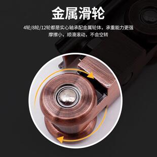 新款直销推拉门轨道滑轮金属吊轮静音家用厨房移门重型阳台木门锌