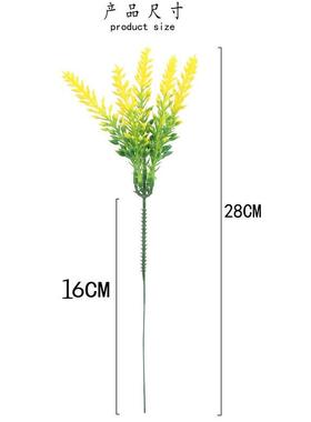 直销新款小5叉仿真薰衣草田园风格装饰把花 婚庆永生花紫色塑料花