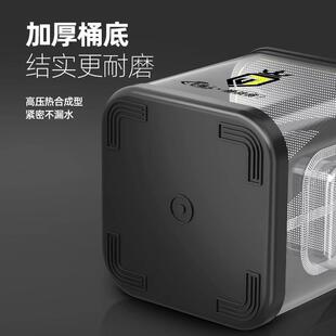 直销新款巨鳍王活鱼桶路亚透明鱼桶折叠手提野钓鱼护装鱼桶户外鱼