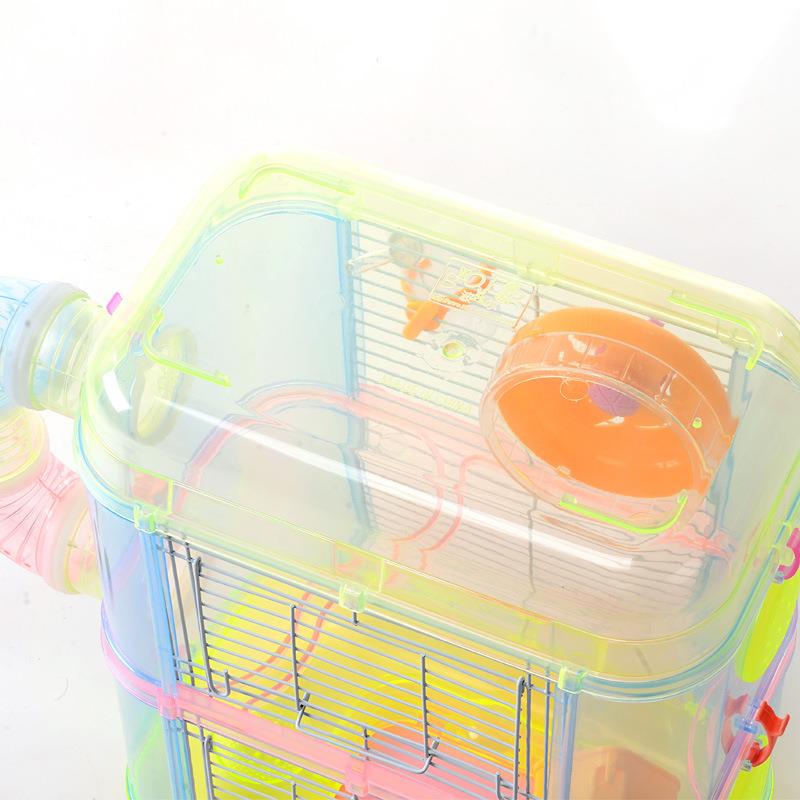 直销新款仓鼠金丝熊水晶透明笼亚克力多层水晶笼宠物外接管道笼宠